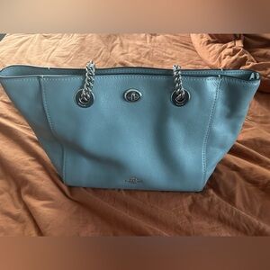 Blue Coach Shoulder Bag